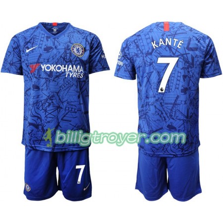 Billige Fotballdrakter Chelsea Kante 7 Barn Hjemmedraktsett 2019/20 Kortermet